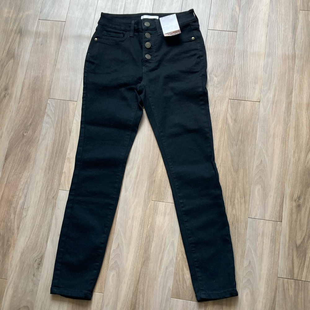 LC Lauren Conrad High Rise skinny Jean black size 2